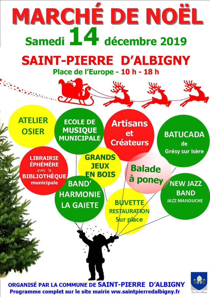 affiche marché de noël de Saint Pierre d'Albigny